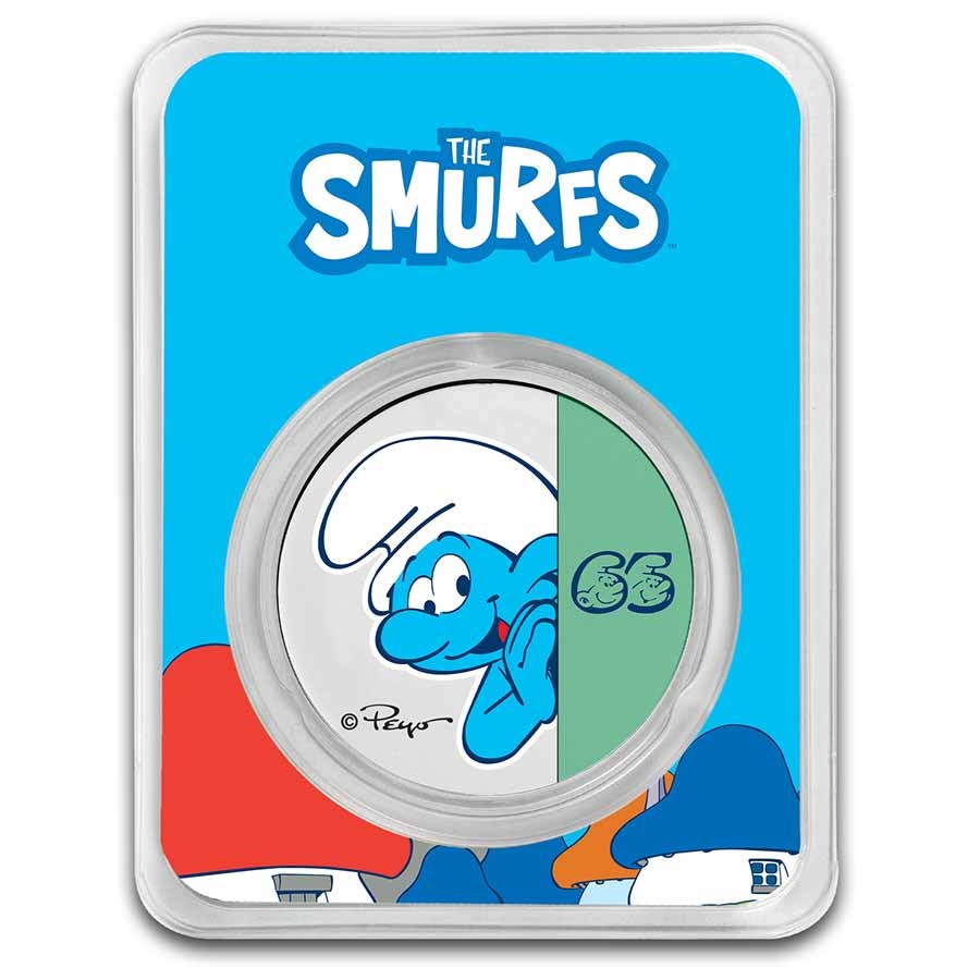 Smurfs 65th Anniversary 1oz Silver