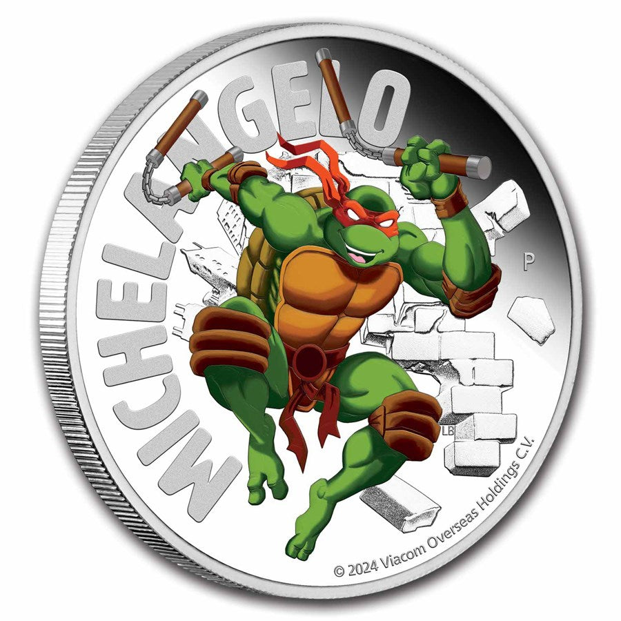 TMNT Michelangelo 1oz Silver Proof