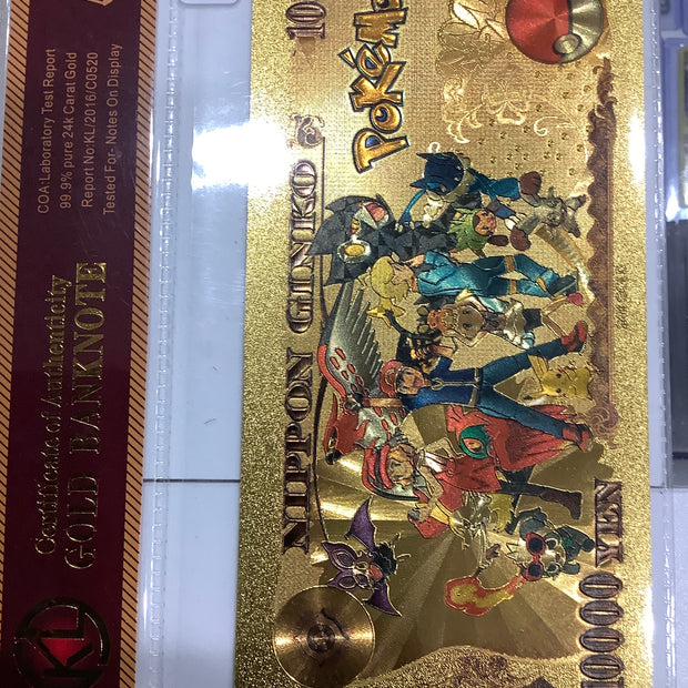 Pokemon Pikachu 24KT Banknote