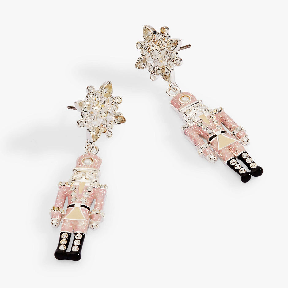 Nutcracker & Snowflake Drop Earrings