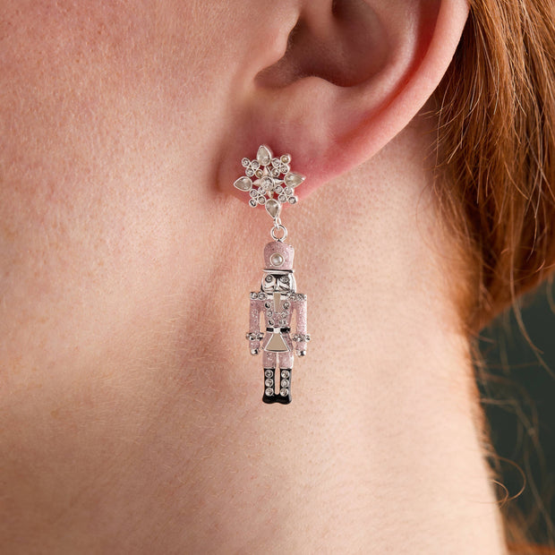 Nutcracker & Snowflake Drop Earrings