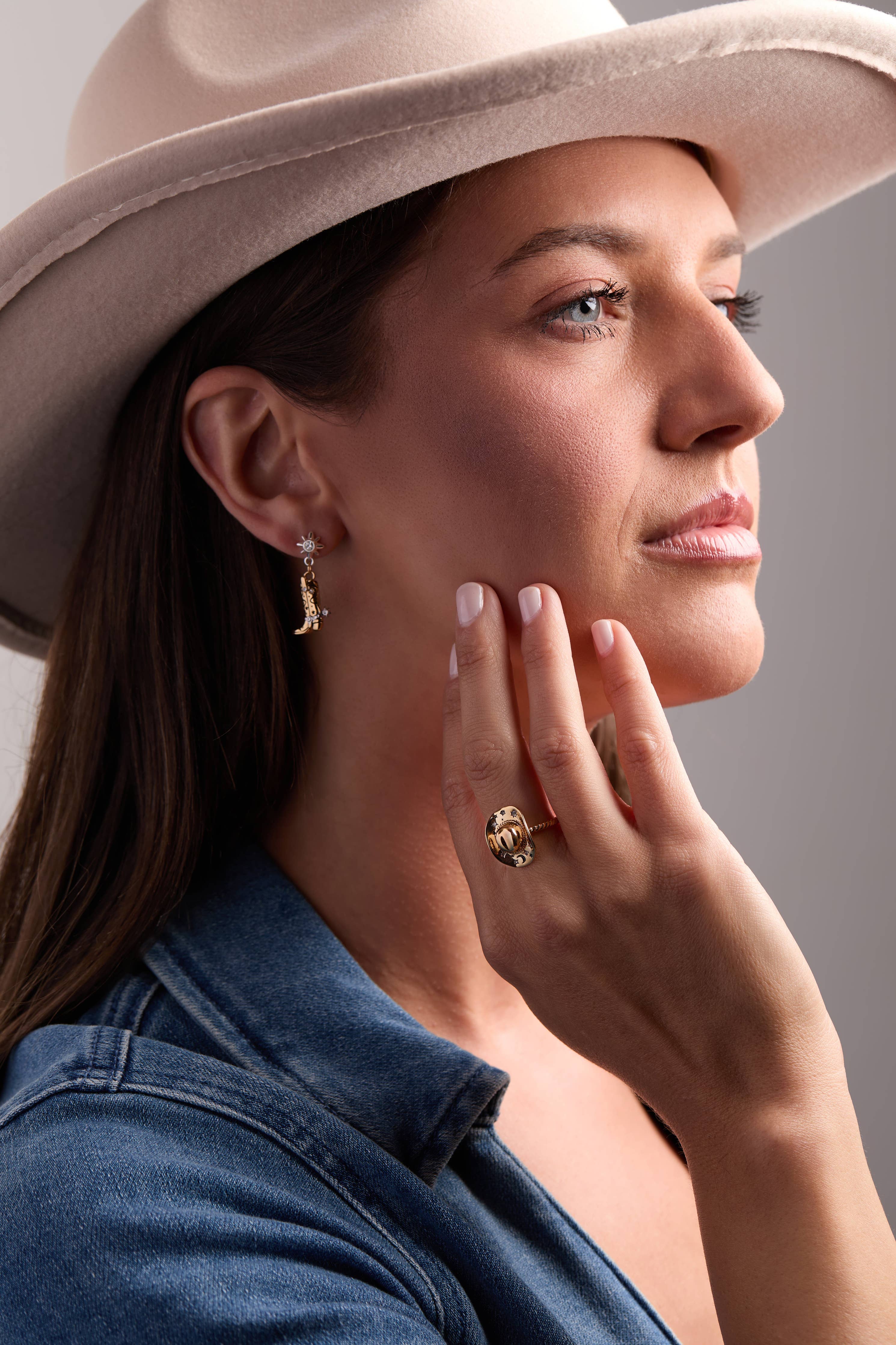 Cowgirl Boot Statement Earring