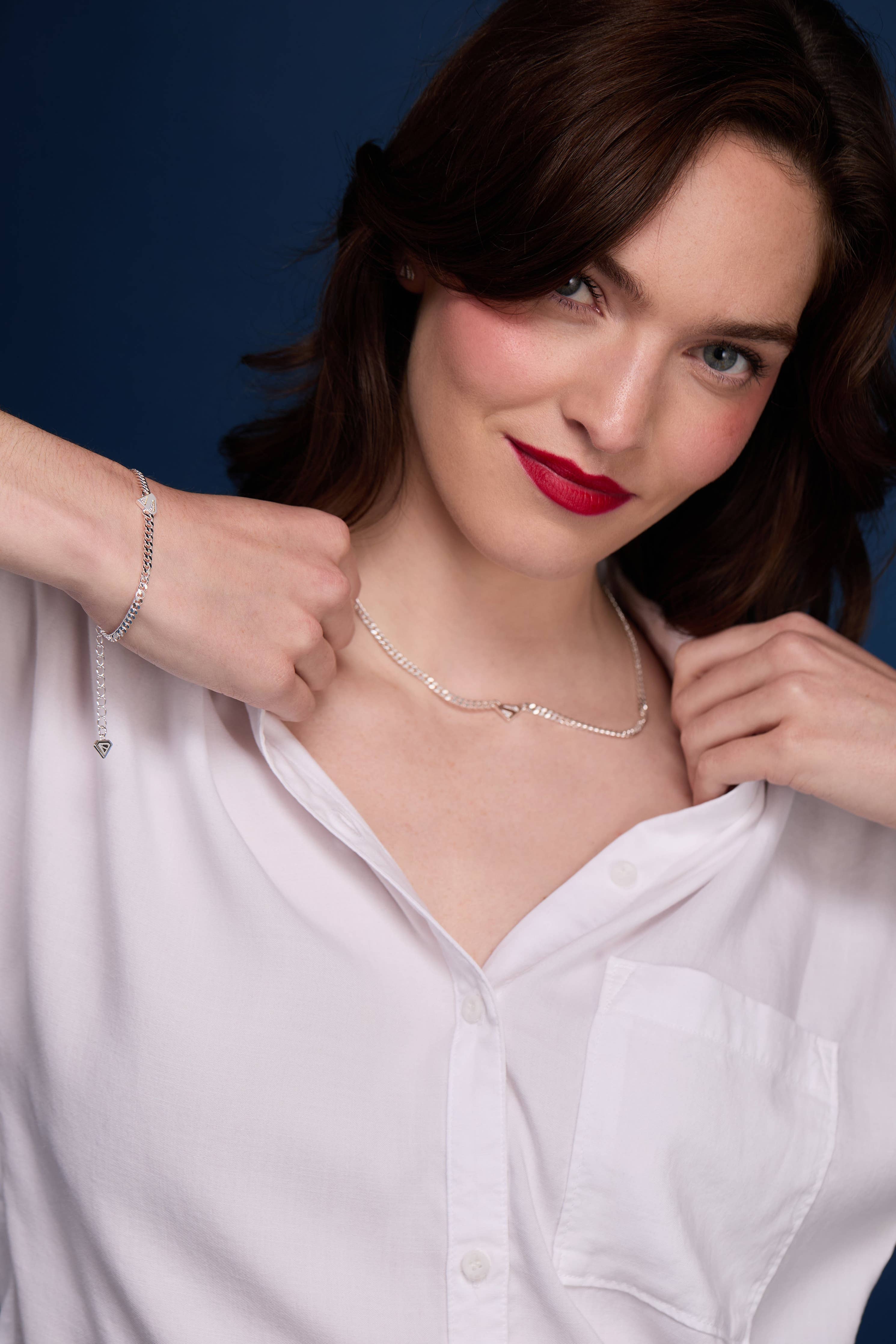 SUPERMAN™ Pave Logo Necklace