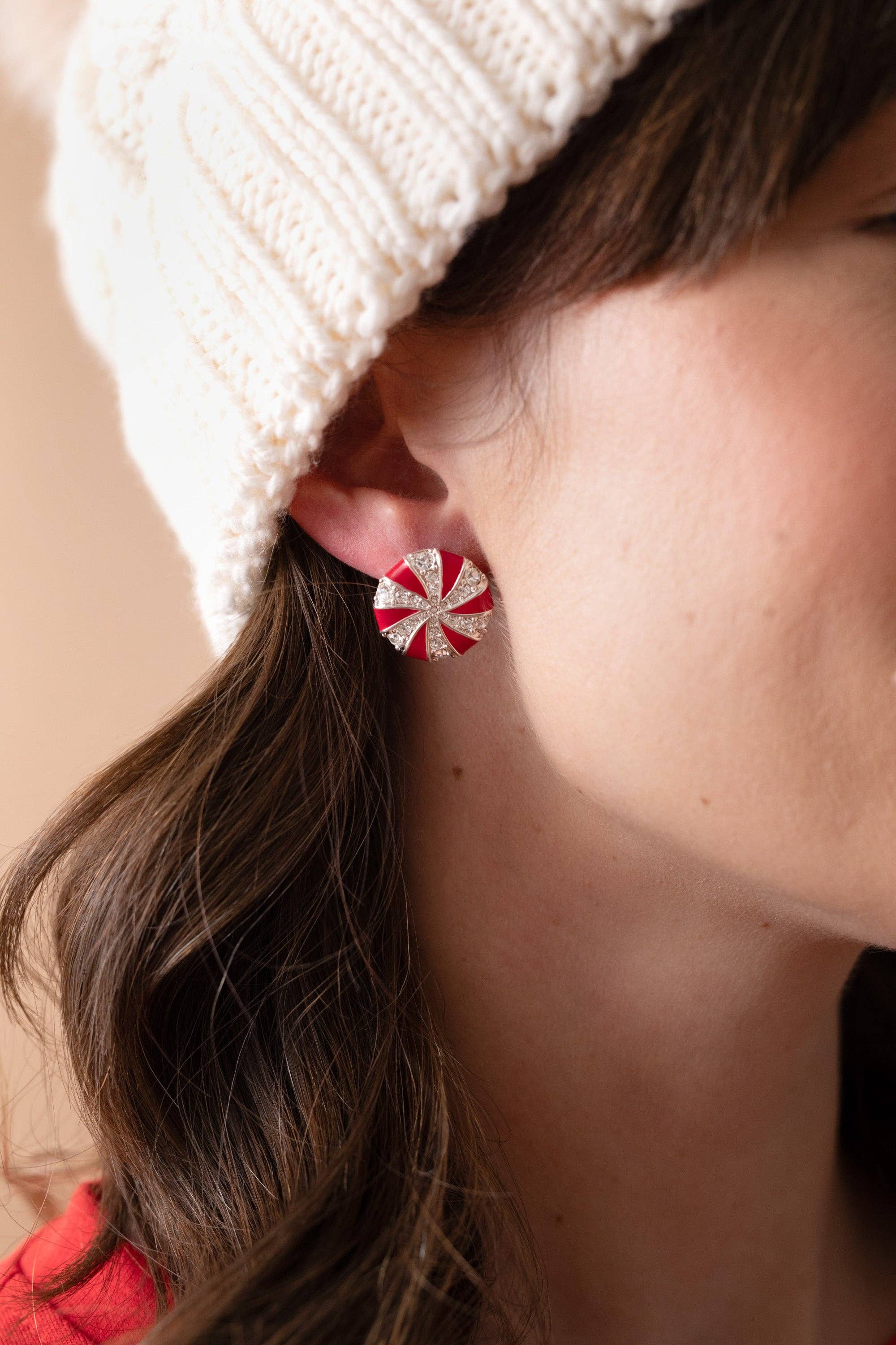 Holiday Peppermint Candy Earrings