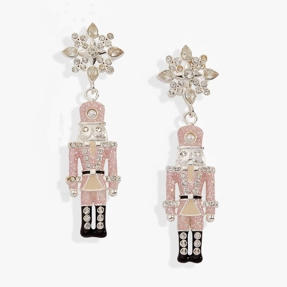 Nutcracker & Snowflake Drop Earrings