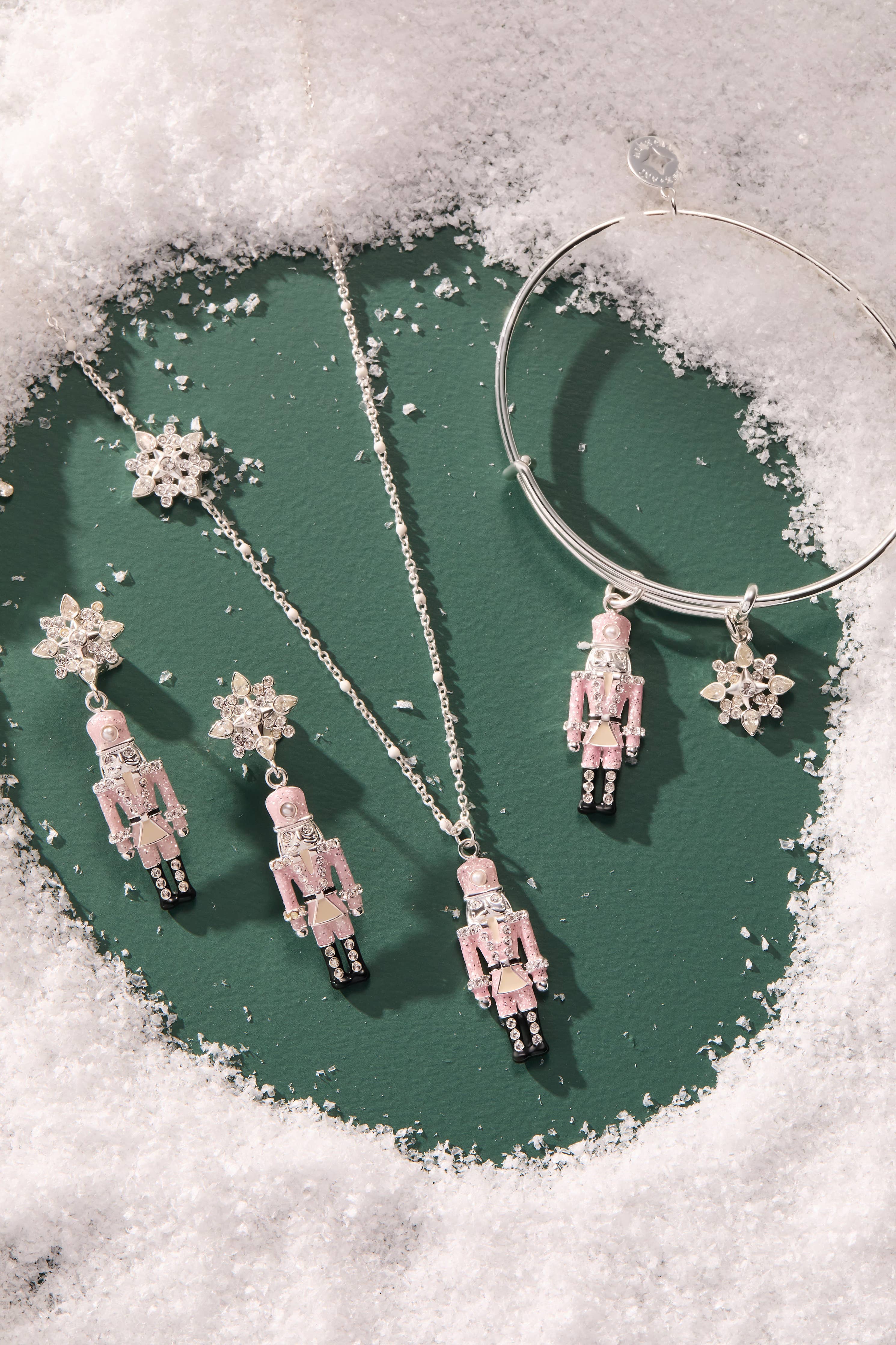 Nutcracker & Snowflake Drop Earrings